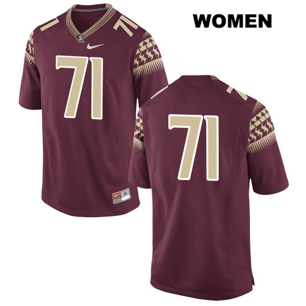Women's NCAA Nike Florida State Seminoles #71 Chaz Neal College No Name Red Stitched Authentic Football Jersey UQO4669LG